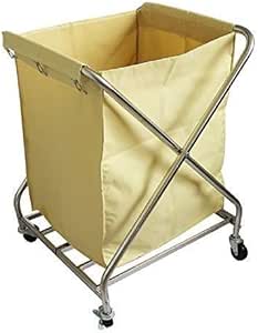 View of Amazon.com: Laundry Hamper Sorters Foldable Laundry Room Carts with ...