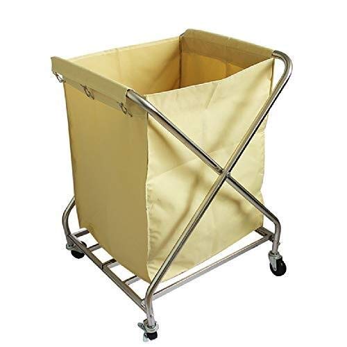 Carrito clasificador de cestas resistente con ruedas para lavandería comercial