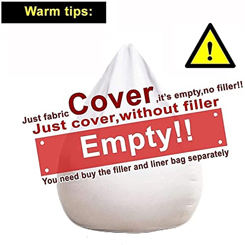 Ekwq 7Ft Bean Bag Inner Liner Cover,(No Filler) 6 7Ft Inner Liner For Bean Bag Chair Couch Cover Seat Lazy Sofa High Capacity Replacement Cover With Zipper (Size : 7Ft Liner) #TOP3