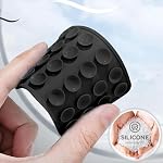 2pcs Silicone Suction Cup Support de téléphone, Double Sided Support d'aspiration de téléphone Dos du téléphone Sticky Grip Boîtier de téléphone à aspiration polyvalente pour les selfies de voiture miroir de douche (noir, rose) (style 1)