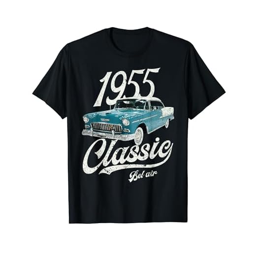 1955 シボレーベルエアブルー Tシャツ