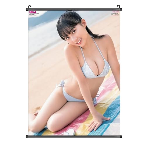 田中美久 掛ける絵 タペストリー スクロール 壁掛け ポスター スターグッズ 壁飾り 装飾 掛け軸 ファブリック 屋内 バスルーム キッチン リビングルーム ギフト かわいい 20"x28"