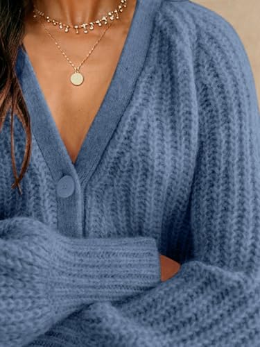 Image of PRETTYGARDEN Womens Sweaters 2025 Long Sleeve Open Front Chunky Cardigan Sweaters for Women Dressy Short Cardigans