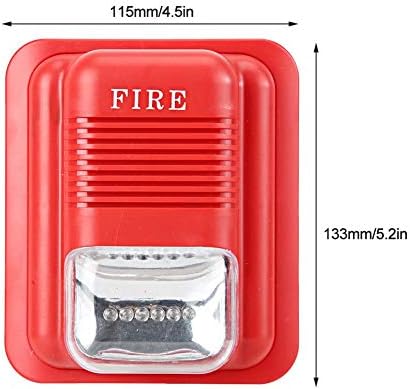 Sound and Light Alarm LED Strobe 105Db High Decibel Fire Protection Alarm Public Places Emergency Warning Siren DC12V/24V