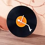 Leptetek 12' Vinyl Records Wall Decor, Vinyl Record Wall Clock, Unique Wall Clocks with Battery Operated (Battery Not Included) Music Decor and Room Decor
