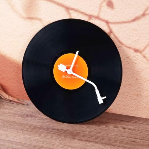 12 Vinyl Records Wall Decor, Vinyl Record Wall Clock, Unique Wall Clocks with Battery Operated (Battery Not Included) Music Decor and Room Decor