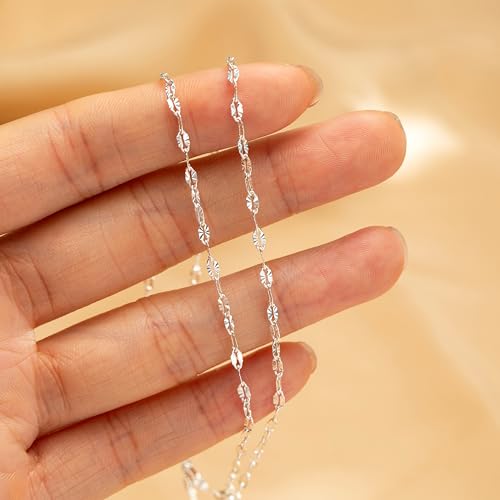 Image of Robaice Ankle Bracelets for Women, Glitter Waterproof Adjustable Anklet for Women, 14K Gold Plated /Sterling Silver Layered Anklets, Summer Beach Anklet Jewelry for Women Gift