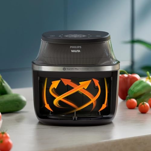 Fritadeira Airfryer Série 3000 7,2L Digital com Visor, Philips Walita, 2000W, 2 anos de garantia, 220v – NA341/09