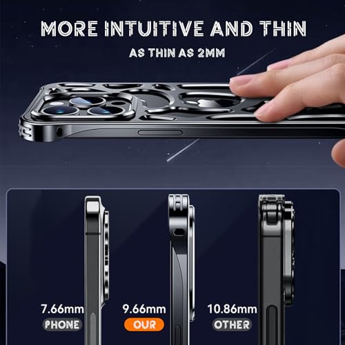 Coque iPhone 15 Pro métal refroidissement passif et découpe goutte d'eau