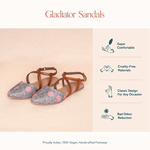 Image of ZOUK Women's Handcrafted Gladiator Sandals