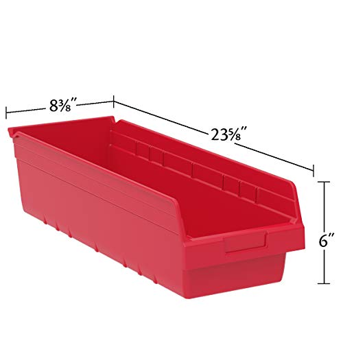 Akro-Mils 30084 Plastic Nesting Shelfmax Storage Bin Box, (24-Inch X 8-Inch X 6-Inch), Blue, (6-Pack) (30084Blue) #TOP4