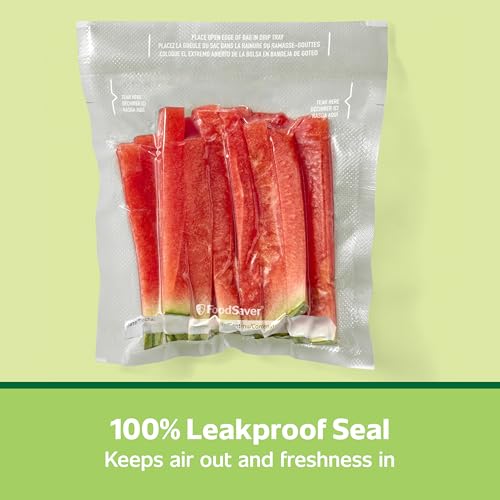 Image of FoodSaver Pint Pre-Cut Vacuum Seal Bags, Easy Use Vacuum Storage Bags, Align to Seal and Tear to Open Vacuum Sealer Storage Bags, 108 Pack