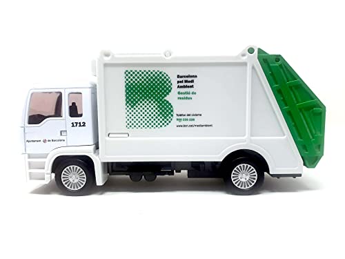 PLAYJOCS GT-8032 CAMIÓN Basura BCN. Vehículo de Metal y plástico, Juguete Ideal para niños y coleccionistas.