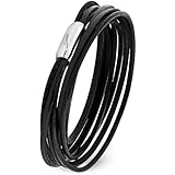 herren lederarmband edelstahl DEUTSCHE SPITZENQUALITÄT: Das Simaru-Wickelarmband wird vollständig in Deutschland aus hochwertigen Materialien produziert. Robust und angenehm zu tragen, wirst du von der Qualität begeistert sein!