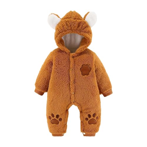 Barboteuse à capuche bebe garcon et fille en polaire isolante