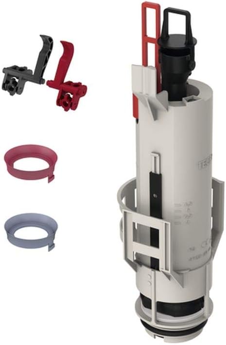A2 Flush Drain Valve for Standard Cistern, with Valve Seat, Restrictor Set and Actuator Lever - Multicoloured