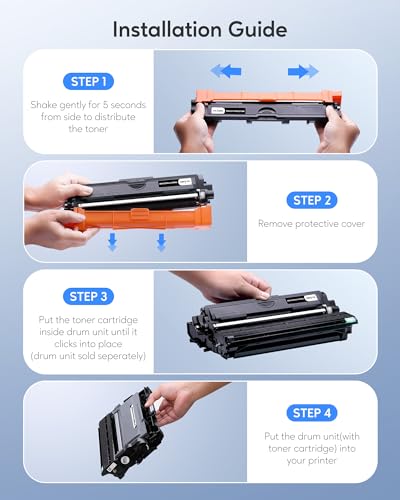 Image of TN221 TN225 Toner Cartridge High Yield Replacement for Brother TN-221 TN-225 Compatible with MFC-9130CW HL-3170CDW MFC-9340cdw (1B, 1C, 1M, 1Y, 4 Pack)