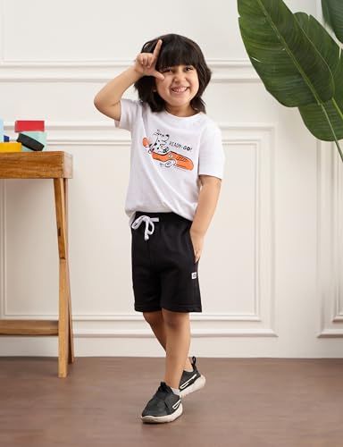 Image of Amazon Brand - Symbol Boys 100% Cotton Graphic Printed Half Sleeves T-Shirt | Age 2-6 Years