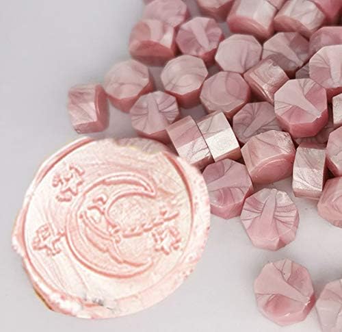 80 Pieces Metallic Champagne Rose Sealing Wax Beads Wax Seal Stamp Melts Beautiful Color Sealing Wax Wedding Invitations Christmas Gift Cards Party Envelopes Christmas Gift Packages Sealing Kit image 5