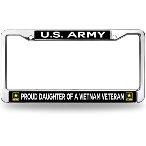 Image of Proud Daughter of a U.S. Army Vietnam Veteran Custom U.S. Army License Plate Frame a Gift for My Daughter