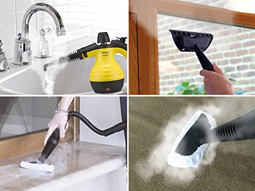 BEPER 50.700 Limpiador a Vapor, Limpiador de Vapor desinfectante , Caldera de Aluminio de 350 ml, Botón de Vapor Continuo, Presión 3.2 bar, 30 g/min, Cable de 3 M, Amarillo y Negro - imagen 3