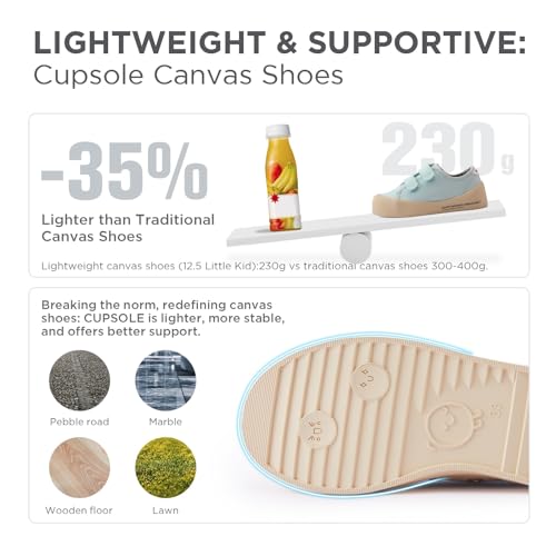 Boys Girls Kids Shoes Dual Hook and Loops Cupsole Casual Lightweight Canvas Sneakers with Sport Sole2