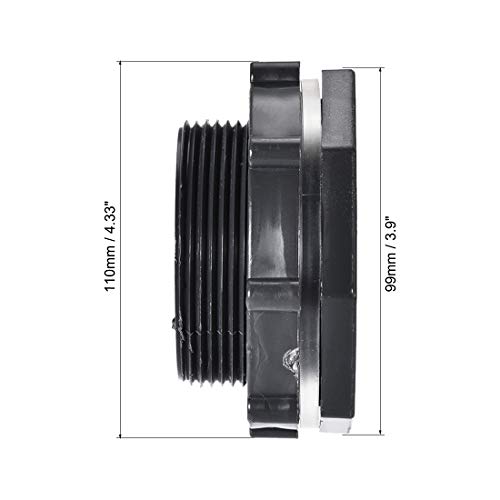 Adaptador BSPT 2 hembra de PVC gris con junta para tanque 4