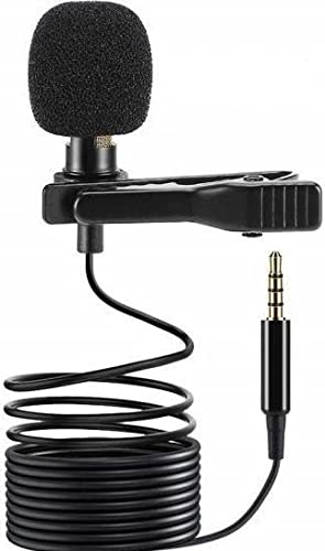 New Clip Microphone for YouTube | Collar Mike for Voice Recording | Lapel Mic Mobile, PC, Laptop, Android Smartphones, DSLR Camera Shailputri Microphone Microphone (Black)