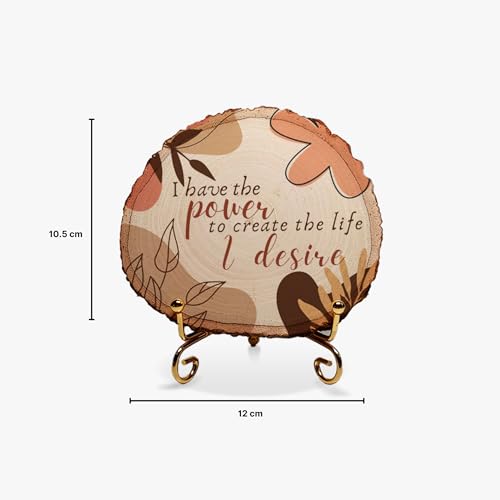 Image of MOTIVATIONAL GIFTS Power Wooden Motivational Quotes Table Decorative Gifts Wood Showpiece For Office Table Living Room