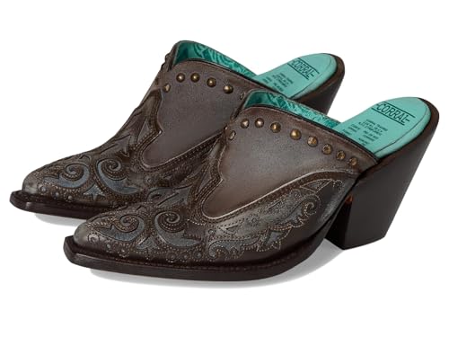 Corral Boots Women's Lady Inlay & Embroidery & Studs Mule