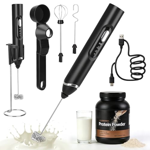 Juome Frother for Protein Powder - Rechargeable 4-in-1 Protein Mixer