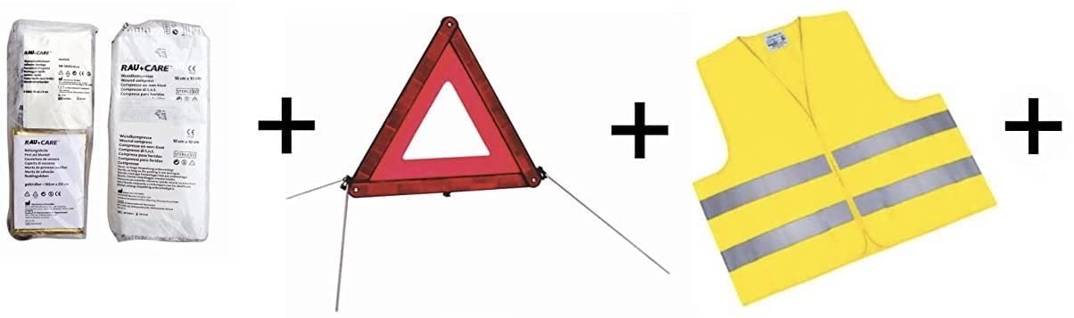 VOITURE-trousse de secours 3 en 1 trio poussette avec gilet de signalisation, kit de premiers secours et de signalisation