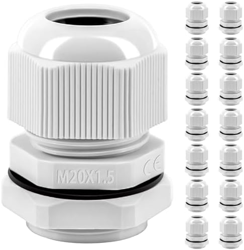 Dawenur 10 Stück Kabelverschraubung PG13.5 Kabeldurchführung Wasserdicht PG Verschraubung