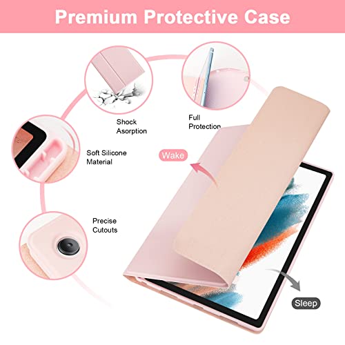 Funda con teclado para Samsung Tab A8 10.5 ideal para estudiar y trabajar en cualquier cafetería 5