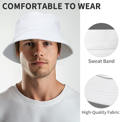 Image of NPQQUAN Bucket Hats for Men Women Packable Foldable Sun Hats for Women Beach Travel Cap