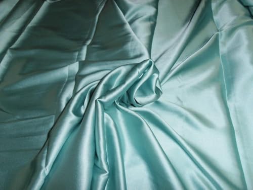 Soie vert pastel au mètre avec lycra élasthanne pour couture de robe