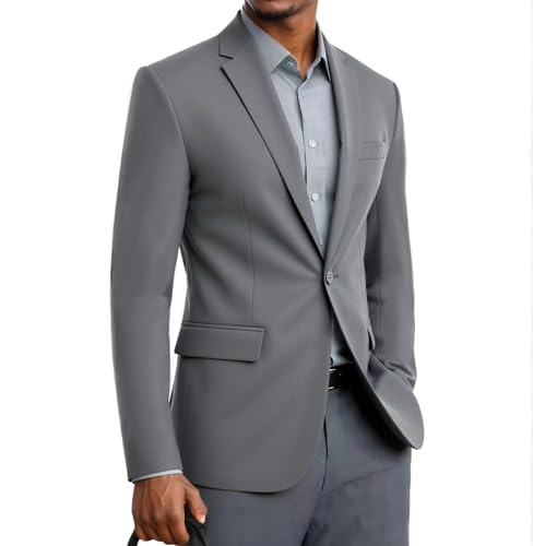 Beninos Mens Sport Coat Casual Blazer One Button Business Suit Jacket