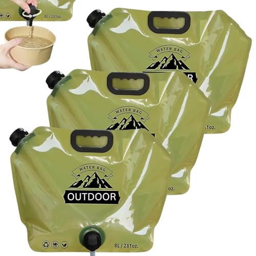 Image of 8L Folding Water Storage Bag Pouch for Cycling, Picnic, Outdoor Camping, Road Trip, Traveling Water Carrier Supplies Bag and Drinking Water Container Tank (3)