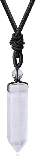 Miniatura 12 de XIANNVXI Collar de Cristal para Hombres y Mujeres con Cuerda Ajustable, Punto Hexagonal, Piedras de Cristal Curativas, Collares de Joyería