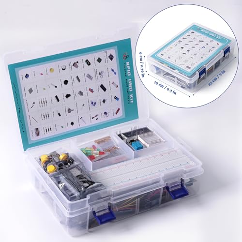 Yakomon UNO R3 & ESP32 Compatible with Arduino IDE, Comprehensive UNO Project Basic Starter Kit with USB Cable, ESP32 WiFi Development Board, IoT for Beginners Engineers — view 6