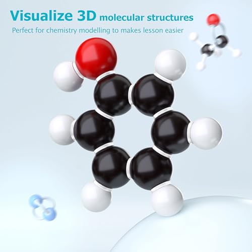 Image of Molecular Model Kit, 240 Pcs Organic Chemistry Structure Set | Includes with 86 atoms and 154 bonds, Build Molecular Structures, Visualize Organic Molecules, High School & College
