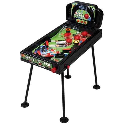 Devessport Pinball Space Flipper com pernas fixas, 64 x 38 x 88 cm, + 3 anos, efeitos sonoros e luzes