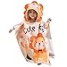 Bebamour Asciugamani con cappuccio per bambini e bambine Asciugamano con cappuccio indossabile per bambini e bambine Asciugamano con cappuccio assorbente per bambini,Lion immagine