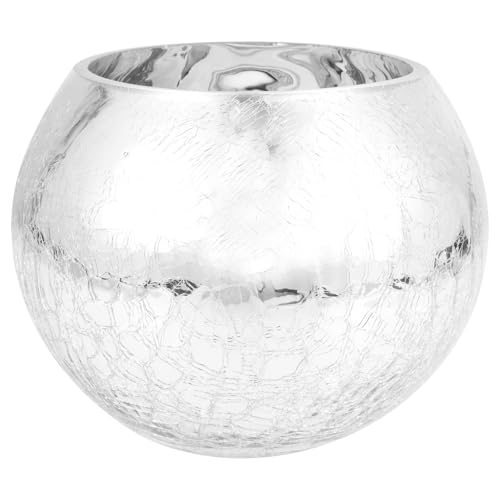 Pot à fleurs en verre argenté moderne résistant corrosion pour comptoir