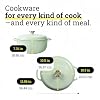 Lodge Essential Enamel Cast Iron Dutch Oven 6 Quarts - Perfect for Bread Baking, Braising, Marinating & Slow Cooking, Features Moisture-Sealing Lid & Dual Handles, Kitchen Essentials, Desert Sage #4
