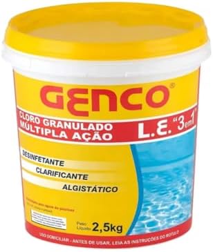 Cloro Granulado 2,5kg 3 em 1 Múltipla Ação para Piscinas