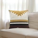 IKATYARN Modern Contemporary Southwestern Transitional Throw Pillow Cover, Decorative Embroidery Och