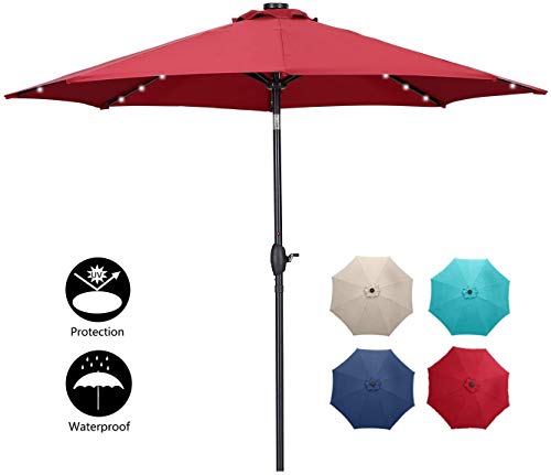 Hyd Parts 10 Feet Solar Patio Umbrella O Buy Online In Bahamas At Desertcart