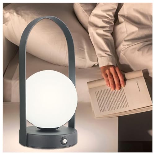 ARTSIM Dimmerabile Luna Lampada, Lampada LED Ricaricabile 2000mah Con Type-C E Dimmerazione a Sfioramento, Lampada Luna Per Camere Da Letto E Camerette,A