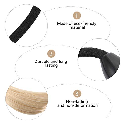Valiclud 6Pcs Wig Hair Ties Synthetic Wig Ponytail Holder Elastic Rubber Band Hair Ropes Hairpiece Hair Accessories For Women Girls Daily Christmas (Golden) Brown Hair Ties #TOP3